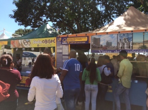 Food kiosks at the 2015 Book Fair